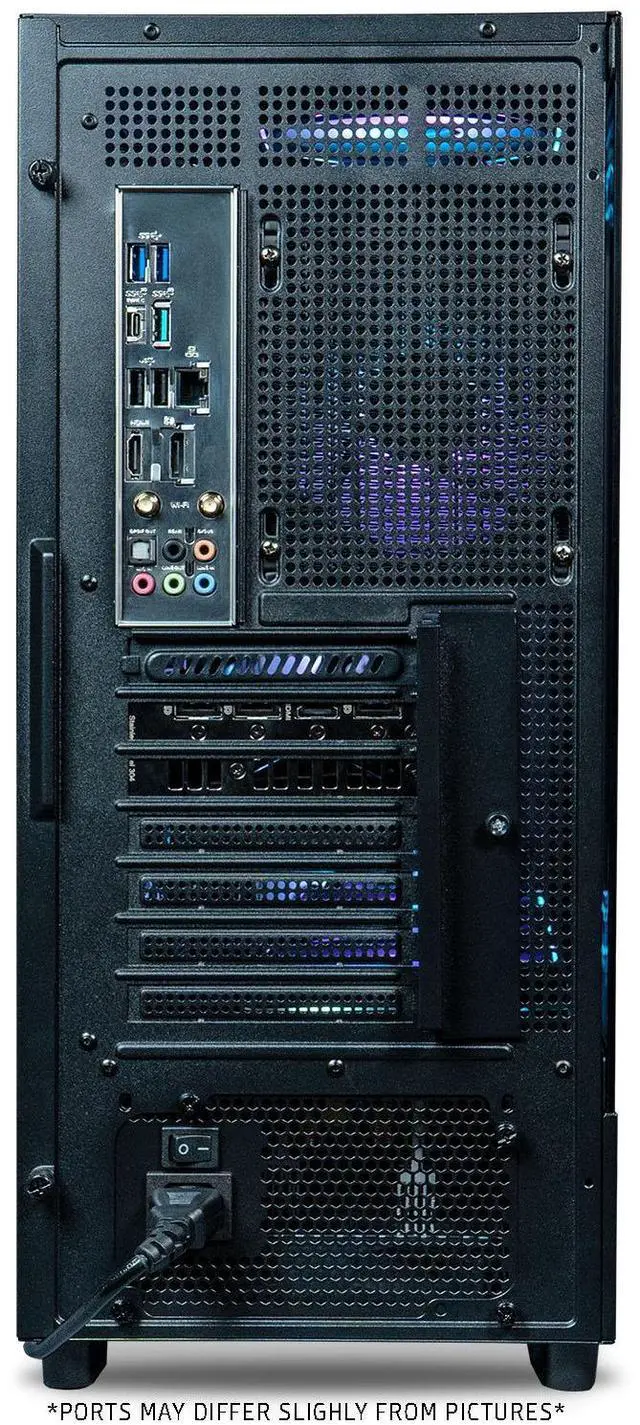 Alt view image 7 of 7 - ViprTech Overlord Liquid-Cooled Wood PC - AMD Ryzen 7 5700X (4.6Ghz Turbo), RTX 5060 Ti 8GB, 32GB DDR4 3200, 1TB NVMe SSD, Gold PSU, VR-Ready, RGB Keyboard Mouse, WiFi BT Win 11, Gaming Computer Black