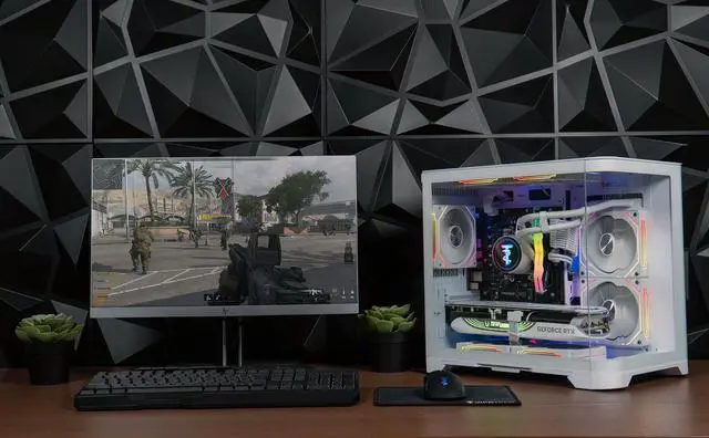 Alt view image 2 of 7 - ViprTech Reaper 3.0 Liquid-Cooled PC - AMD Ryzen 7 8700F (5.0Ghz Turbo), RTX 5070 12GB, 32GB DDR5 6400, 2TB NVMe SSD, VR-Ready, Streaming, RGB, Windows 11, Gaming Desktop Computer, White