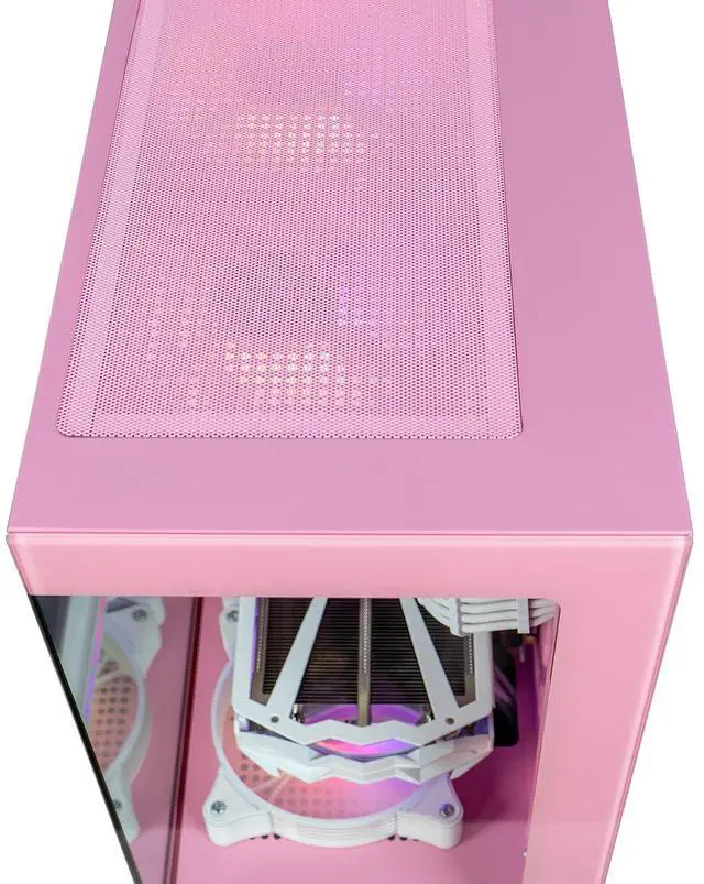 Alt view image 5 of 7 - ViprTech Stryker 4.0 Liquid-Cooled PC - AMD Ryzen 7 (4.4GHz Turbo), RTX 5060 8GB, 32GB DDR4 3200, 1TB NVMe SSD, WiFi BT, Win 11 Pro, RGB, Gaming Desktop Computer Prebuilt, Pink
