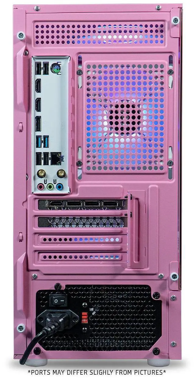 Alt view image 6 of 7 - ViprTech Stryker 4.0 Liquid-Cooled PC - AMD Ryzen 7 (4.4GHz Turbo), RTX 5060 8GB, 32GB DDR4 3200, 1TB NVMe SSD, WiFi BT, Win 11 Pro, RGB, Gaming Desktop Computer Prebuilt, Pink