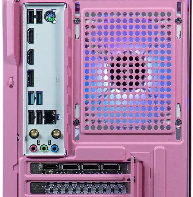 Alt view image 7 of 7 - ViprTech Stryker 4.0 Liquid-Cooled PC - AMD Ryzen 7 (4.4GHz Turbo), RTX 5060 8GB, 32GB DDR4 3200, 1TB NVMe SSD, WiFi BT, Win 11 Pro, RGB, Gaming Desktop Computer Prebuilt, Pink