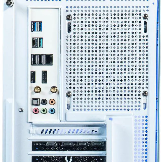 Alt view image 7 of 7 - ViprTech Overlord 2.0 Liquid-Cooled Wood PC - AMD Ryzen 7 5700X (4.6Ghz Turbo), RTX 5070 12GB, 32GB DDR4 3200, 2TB NVMe SSD, 800W Gold PSU, VR-Ready, WiFi BT, Win 11, Gaming Desktop Computer White