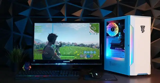 Alt view image 2 of 6 - ViprTech Avalanche 2.0 Gaming PC Computer Desktop - AMD Ryzen 7 (4.1Ghz Turbo), AMD Radeon RX 580 8GB, 16GB DDR4 RAM, 1TB NVMe SSD, RGB, WiFi BT, White