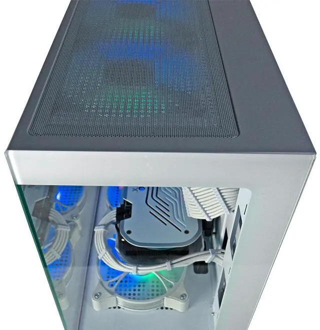 Alt view image 6 of 7 - ViprTech Stryker 3.0 Liquid-Cooled PC - AMD Ryzen 7 (4.1GHz Turbo), RTX 3060 12GB, 16GB DDR4, 1TB SSD, WiFi BT, Win 11 Pro, RGB, Gaming Desktop Computer Prebuilt, White