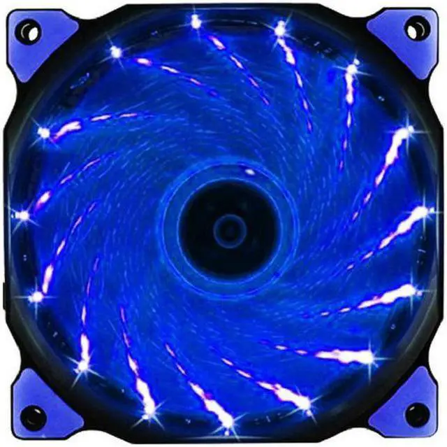 Alt view image 2 of 4 - 120mm PC Computer Ultra Silent LED Cooling Fan Radiator, 12CM 120X120X25mm 12V Computer Fan, 12VDC 3P IDE 4D(2wire)