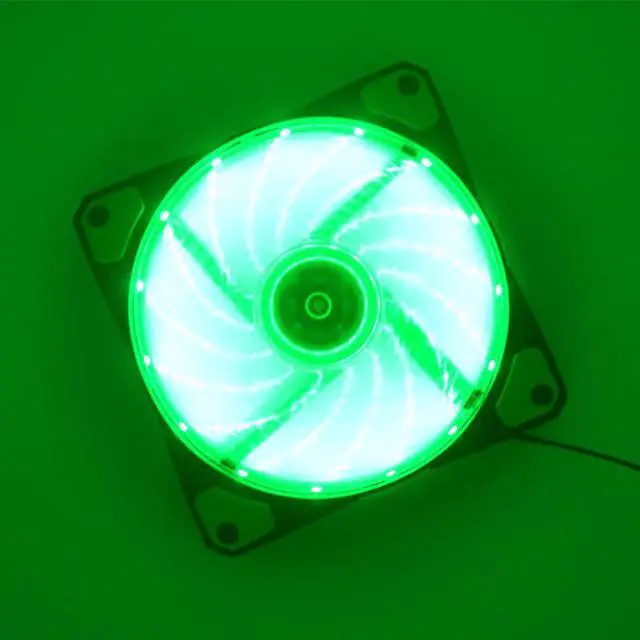 Alt view image 3 of 4 - 120mm PC Computer Ultra Silent LED Cooling Fan Radiator, 12CM 120X120X25mm 12V Computer Fan, 12VDC 3P IDE 4D(2wire)