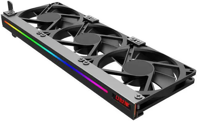 Alt view image 4 of 6 - Universal GPU Cooling Fan 300 mm * 100 mm * 20 mm ARGB Sync Lighting Addressable RGB Decoration Silent Chassis PCI Graphics Card