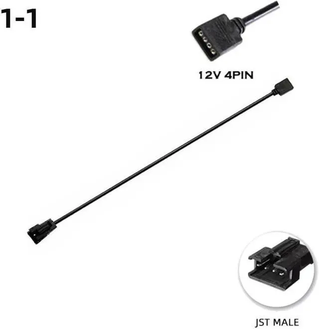 Main image of M/B RGB AURA SYNC JST SM Adapter Cable, Transfer To 12V 4Pin RGB,JST-4P SM4P EL Wire Cord,,Male/Female Extension Cable 11.81"