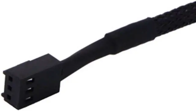 Alt view image 2 of 5 - 2-Pack Sleeved Fan Extension Cable 3 Pin Braided Professional Computer Power Wire  Male To Female Connector