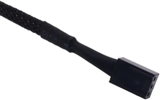 Alt view image 5 of 5 - 2-Pack Sleeved Fan Extension Cable 3 Pin Braided Professional Computer Power Wire  Male To Female Connector