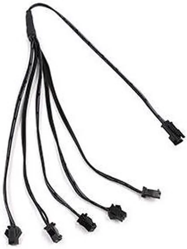 Main image of 2Pin jst Splitter 1 to 5 EL Wire Connector for One Inverter Connect Male to Female Connector SM Leadwire Cable for EL Wire Neon Light