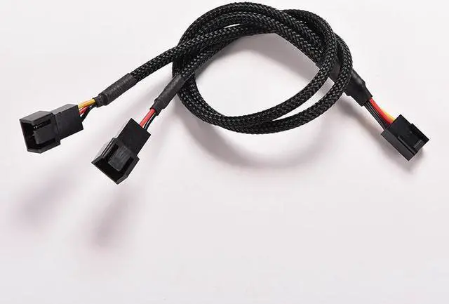 Alt view image 6 of 6 - 3Pin Female Y-Splitter to Dual 2 Pin Male Mainboard Power Cable Adapter PC Computer Case Fan Connect Wire Splitter Convert