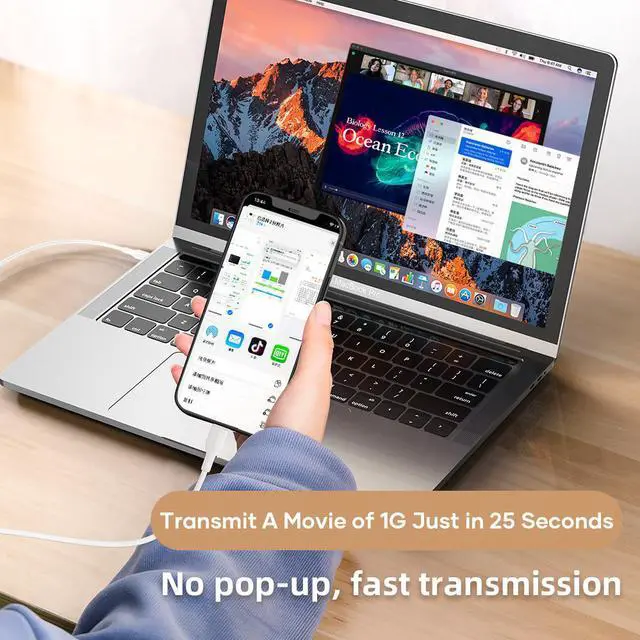Alt view image 5 of 6 - ROCK 20W PD USB C Cable For iPhone 13 12 Pro Max Fast Charge USB C to Lighting Cable Data Wire Cord Phone Charger Type C Cable 1M