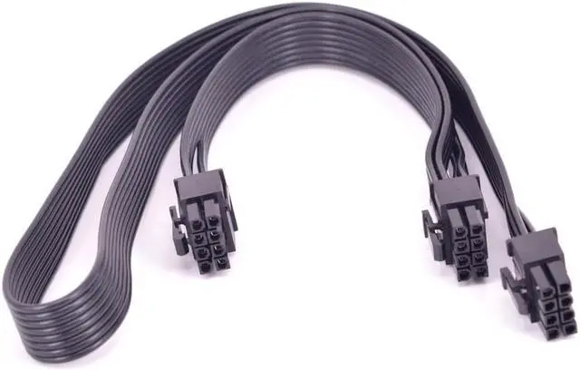 Alt view image 2 of 6 - PCI Express 8pin to Dual 6+2Pin Power Supply Cable PCIe 8 Pin 1 to 2 Spliter For Corsair RM1000 RM850 RM750 RM650 RM550 RM450