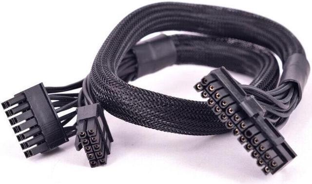 Alt view image 2 of 6 - 14+10Pin to 24 Pin ATX Power Supply Cable 20+4 Pin PC PSU Motherboard Cable for Corsair AX1500I AX1200I AX860I AX760I