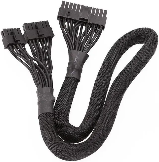 Alt view image 4 of 6 - 14+10Pin to 24 Pin ATX Power Supply Cable 20+4 Pin PC PSU Motherboard Cable for Corsair AX1500I AX1200I AX860I AX760I