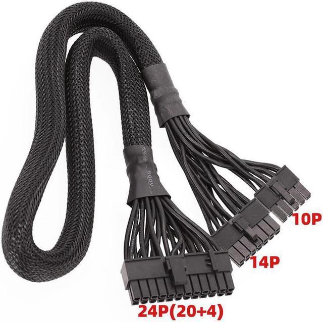 Alt view image 6 of 6 - 14+10Pin to 24 Pin ATX Power Supply Cable 20+4 Pin PC PSU Motherboard Cable for Corsair AX1500I AX1200I AX860I AX760I