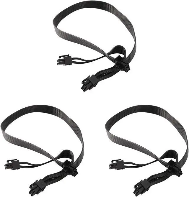 Main image of 3Pcs PCI Express 8Pin to Dual 6+2Pin Power Supply Cable PCIe 8 Pin 1 to 2 Spliter Cable for Corsair RM/HX/CX-M Series