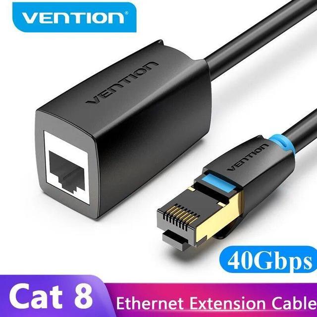 Alt view image 2 of 5 - Cat8 Ethernet Extension Cable SFTP 40Gbps RJ45 Extender Patch Cord Adapter for Router Modem PC Cat 8 Ethernet Cable(6.56ft)