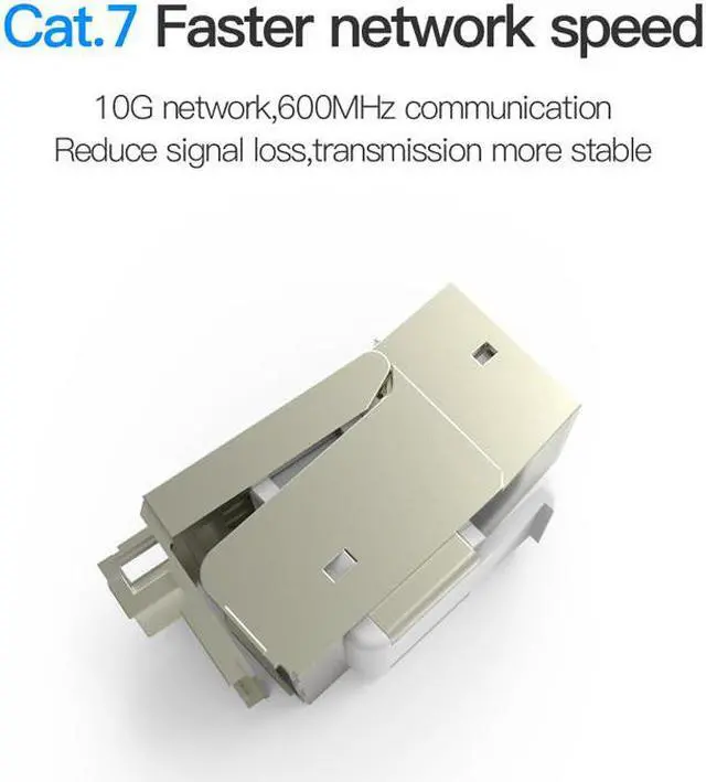 Alt view image 4 of 7 - Cat7 Ethernet Connector RJ45 Modular Ethernet Cable Head Plug Gold-plated Cat 7 6 Shield Network Connector for Lan Cable 2PCS