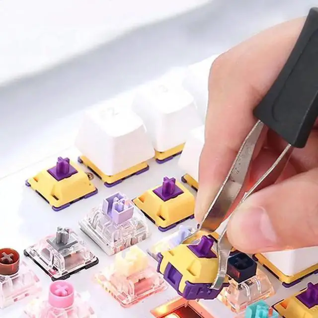 Alt view image 5 of 6 - WISDUM Keycap Puller Stainless Steel Key Keycap Removal Tool Keycaps Remover for Mechanical Keyboard for Removing Fixing Keyboard Tools