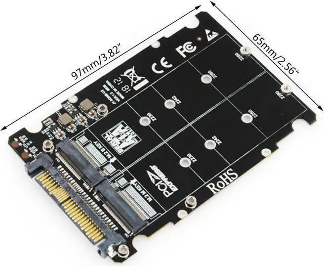 Alt view image 2 of 6 - M.2 SSD to U.2 Adapter 2 in 1 M.2 NVMe SATA Bus SSD to PCI e U.2 SFF 8639 PCIe M2 Adapter Converter for Desktop Computers