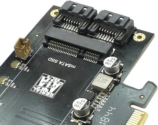 Alt view image 5 of 6 - M.2 for NVMe SSD for NGFF to PCIE 3.0 X16 Adapter M Key B Key mSATA PCI Express 3.0 m2 SSD AHCI mSATA 3in 1 Converter Riser Card