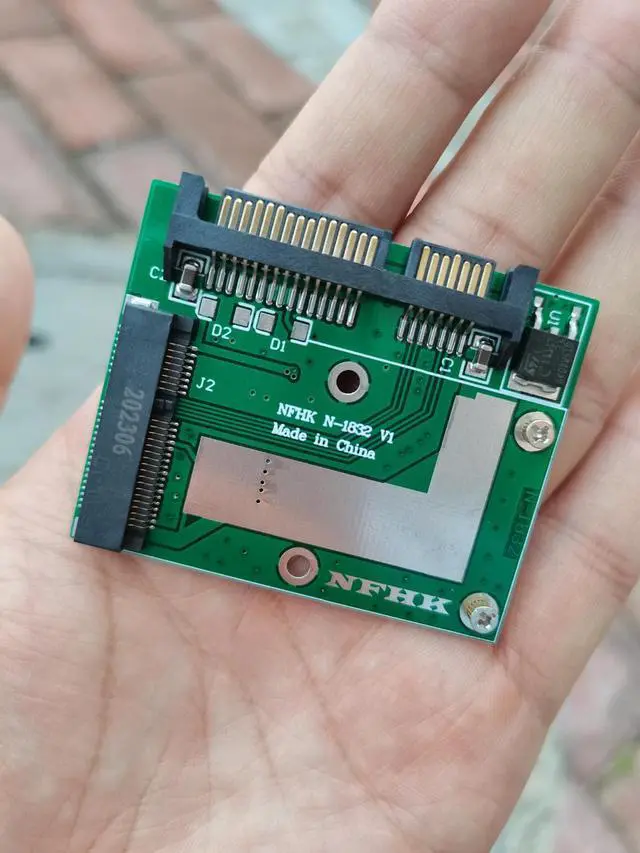 Alt view image 6 of 6 - mSATA SSD to 2.5" SATA III 6.0Gbps Adapter Converter Riser Card Module Board Mini PCIE SSD Adapter Expansion Card for Laptop PC