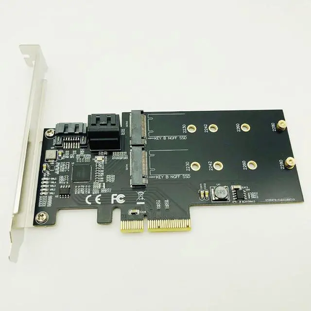 Main image of SATA Raid Controller SATA Raid M.2 PCI Express Raid Card 2Port SATA3.0 6Gbps + 2Port M.2 NGFF SSD B Key Support RAID0 RAID1 AHCI