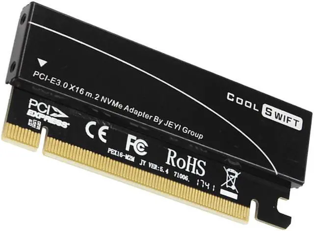 Main image of NVME M.2 to PCIe Adapter PCI Express X16 to M2 Expansion Card with Heat Sink