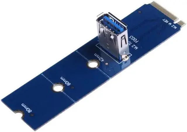 Alt view image 2 of 6 - Amify NGFF M.2 to USB 3.0 PCI E Riser Card M2 M Key Motherboard to USB3.0 Extender Raiser Adapter for 2242/2260/2280 for BTC Mining