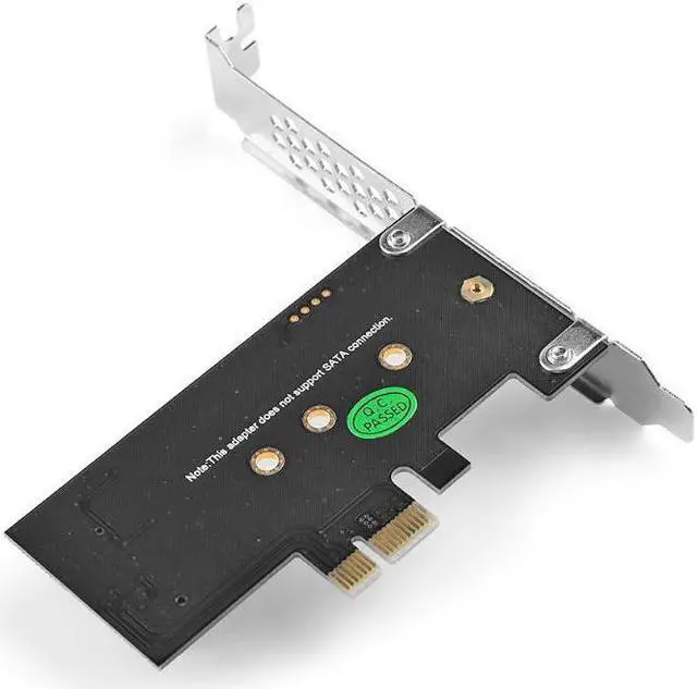 Alt view image 4 of 6 - PCI E 3.0 x1 to M.2 NVMe M Key Slot Converter Adapter with Low profile bracket for Samsung PM961,960EVO,SM961,PM951 M2 SSD