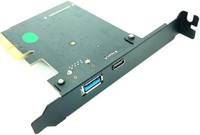 Alt view image 6 of 6 - USB 3.1 Type C PCIe Expansion Card PCI E to USB3.1 GEN 2 10Gbps USB Type C + USB3.0 Type A Riser Card PCI Express x4 USB Adapter