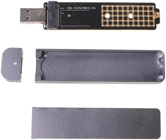 Alt view image 2 of 6 - Type C USB 3.1 to M2 NVME SATA SSD Enclosure Adapter for PCIE Disk Box M.2 Case with Screwdriver