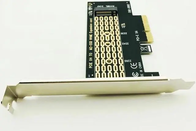 Alt view image 5 of 6 - PCI Express PCI E 3.0 X4 to M.2 NVMe M Key Interface Converter Adapter Card M2 NVMe PCIE SSD Riser Card for 2230 2242 2260 2280