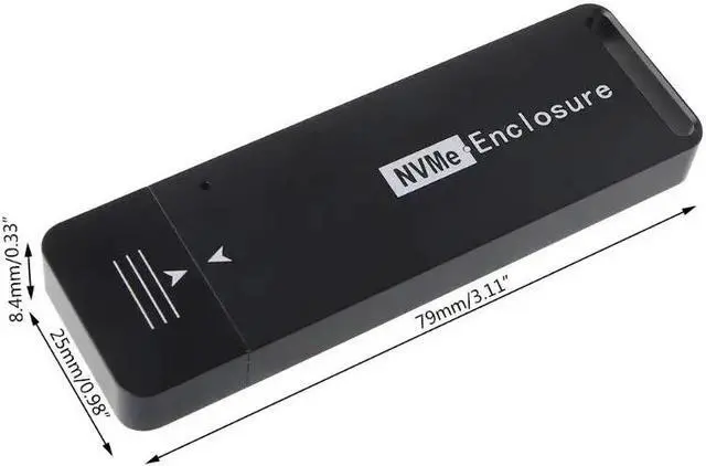 Alt view image 3 of 6 - M2 SSD Case NVMe NGFF M.2 SSD Enclosure USB3.1 Type C Gen2 for In tel 2230 2242