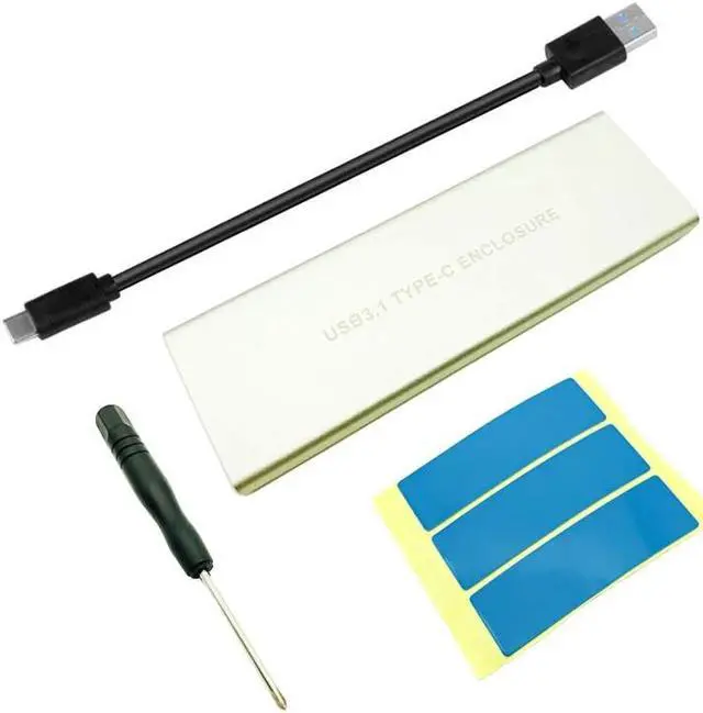 Alt view image 4 of 6 - NVMe PCIE USB 3.1 HDD Enclosure M.2 to USB SSD Hard Disk Drive Case Type C 3.1 M KEY Connector for 2230 2242 2260 2280 Enclosure(black)