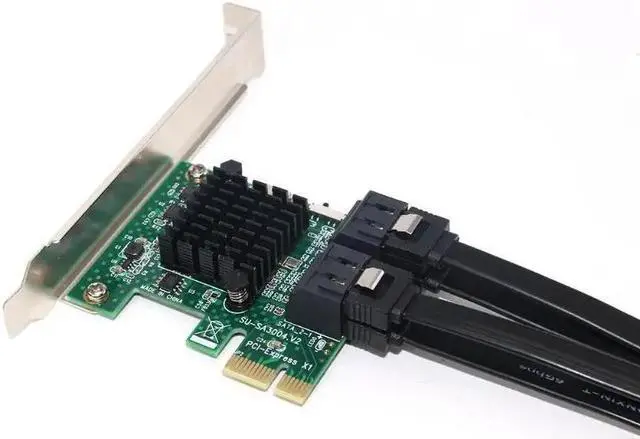 Alt view image 3 of 6 - 4 port SATA 3.0 to PCIe expansion Card PCI express PCI E SATA Adapter PCI e SATA 3 Converter for hdd SSD IPFS Mining Controller