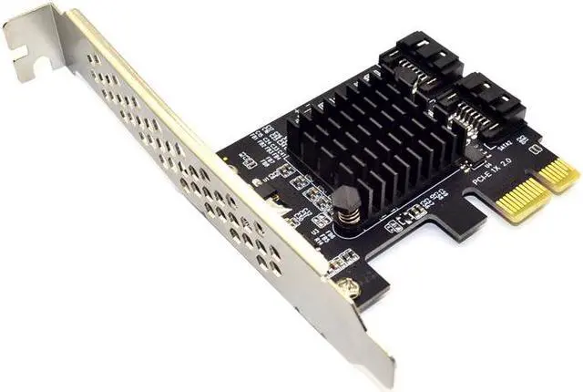 Alt view image 4 of 5 - SATA 1X 4X 8X 16X Cards PCI Express to SATA 3.0 2-Port SATA III 6Gbps Expansion Adapter Boards with Marvel 9125 chip