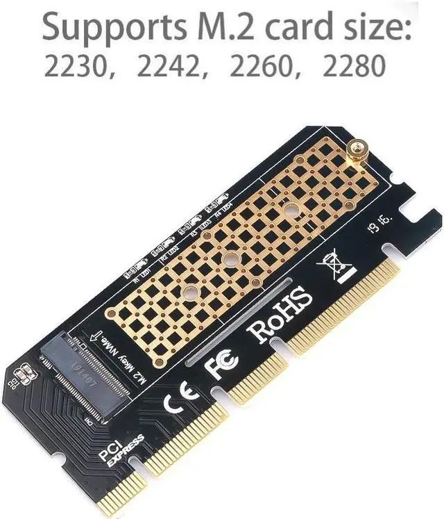 Alt view image 4 of 6 - Expansion Card for PCIE to M2/M.2 Adapter/PCI Express M.2 SSD PCIE Adapter M.2 NVME/M2 PCIE Adapter M2 M Key 2230 2280 Computer