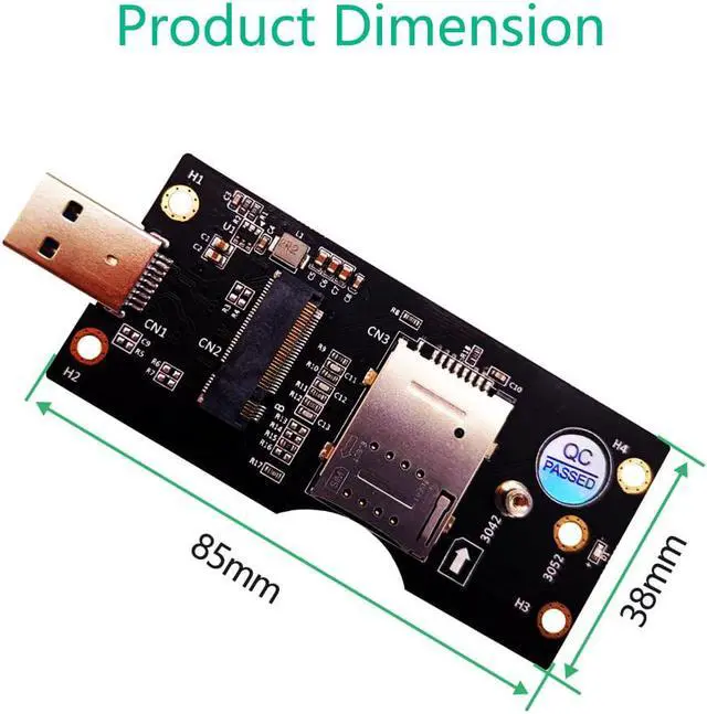 Alt view image 4 of 6 - NGFF M.2 Key B to USB 3.0 Adapter Converter Card Board Desktop PC Add on Card SIM Slot for 3G/4G/5G Module M.2 to USB Riser Card