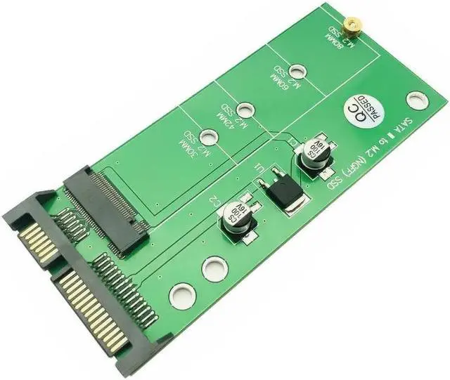 Alt view image 2 of 6 - NGFF ( M2 ) SSD to 2.5" SATA Adapter M.2 2.5 inch NGFF SSD to SATA3 Convert Card Expansion Board Add On Card for Computer