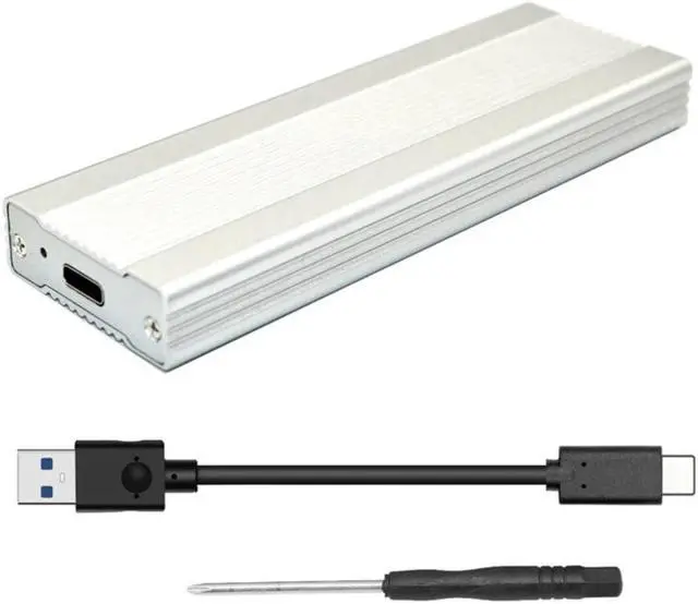 Alt view image 6 of 6 - BTBcoin NVME SSD Enclosure PCIE M.2 to USB 3.1 Type C Adapter USB C 10Gbps RTL9210 M2 M Key PCIE Hard Drive Disk External Box M2(silver)
