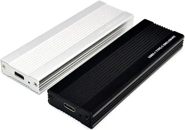 Alt view image 2 of 6 - BTBcoin NVME SSD Enclosure PCIE M.2 to USB 3.1 Type C Adapter USB C 10Gbps RTL9210 M2 M Key PCIE Hard Drive Disk External Box M2(silver)