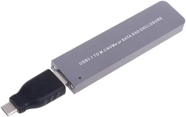 Alt view image 5 of 6 - Type C USB 3.1 to M2 NVME SATA SSD Enclosure Adapter for PCIE Disk Box M.2 Case with Screwdriver