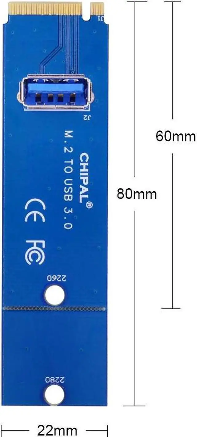 Alt view image 2 of 6 - NGFF M.2 to USB 3.0 Transfer Card M2 M Key to USB3.0 Adapter for PCI E 1x to 16x Riser Card For Bitcoin Litecoin Miner