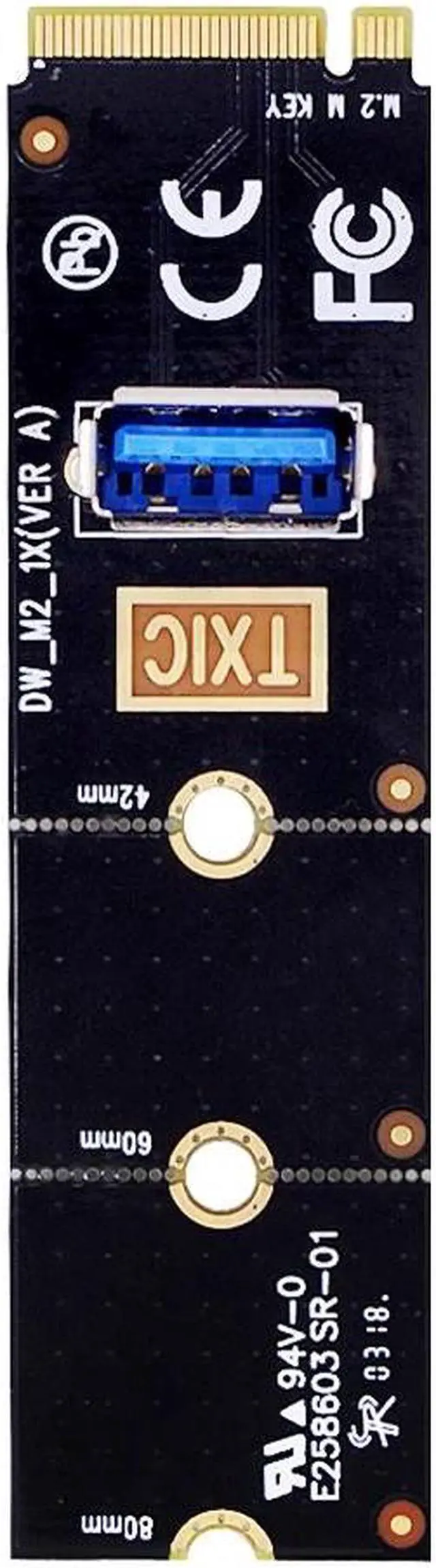 Alt view image 4 of 6 - NGFF M.2 to USB 3.0 Transfer Card M2 M Key to USB3.0 Adapter For PCI E 1x to 16x Riser Card For Litecoin Bitcoin Miner
