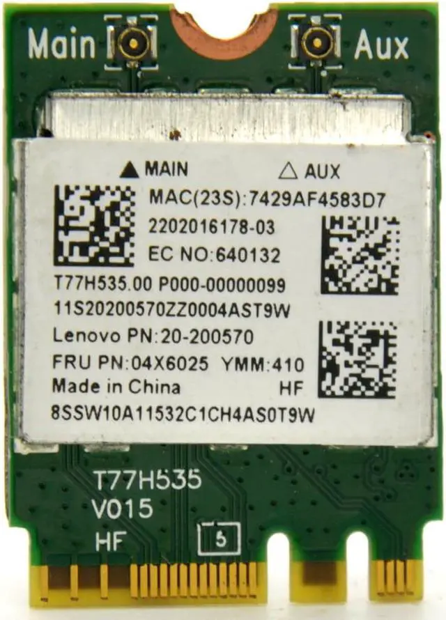Alt view image 2 of 5 - Realtek RTL8723BE 300Mbps 802.11n M2 NGFF Wireless Card Mini PCI E WiFi Adapter + Bluetooth 4.0 for Lenovo E450 E550 E555 Y50