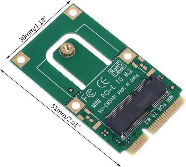 Alt view image 5 of 6 - Mini PCI E to m2 Adapter Converter Expansion Card m2 Key NGFF E Interface for m2 Wireless Bluetooth WiFi Module for Laptop and P