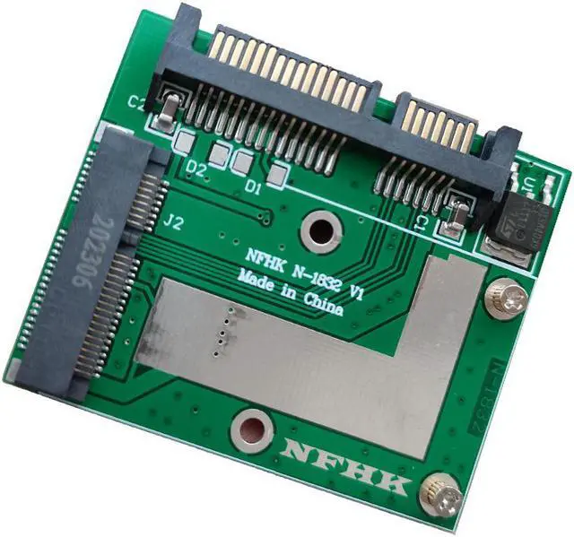 Alt view image 2 of 6 - mSATA SSD to 2.5" SATA III 6.0Gbps Adapter Converter Riser Card Module Board Mini PCIE SSD Adapter Expansion Card for Laptop PC